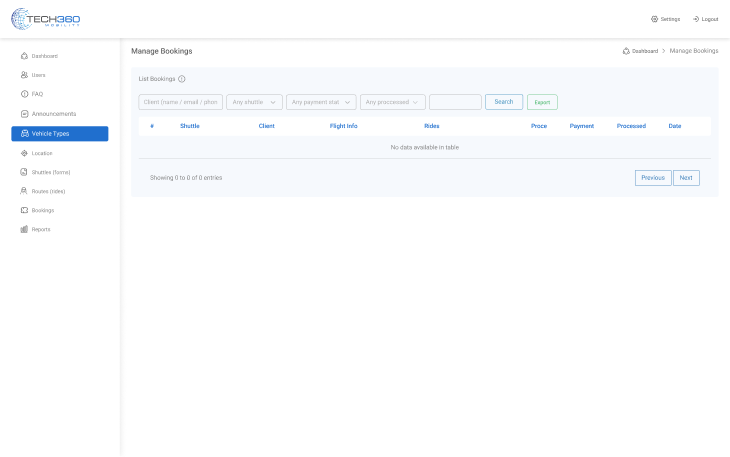 Manage Bookings
